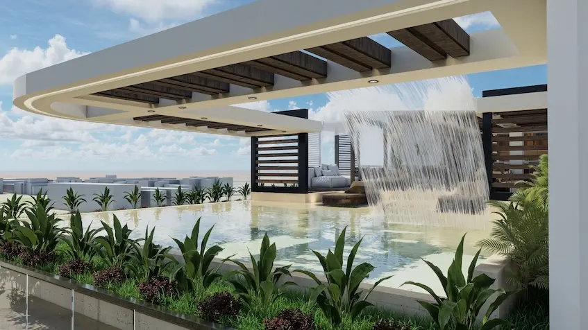 Toit-terrasse avec vue sur Dk 42 Playa del Carmen