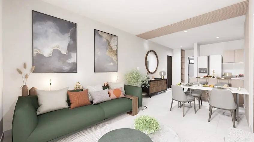 Sala comedor en Almaha Residencial Cancun