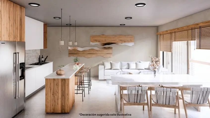 Sala de estar en Xixa Playa del Carmen