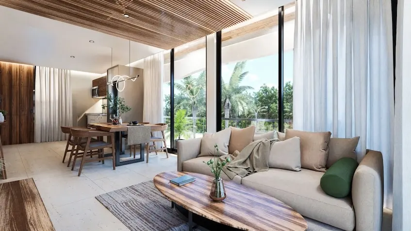 Una sala con comedor de Dk 42 Playa del Carmen
