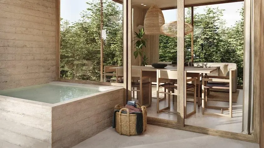 Terraza en Jacuzzi de Valentina Tulum