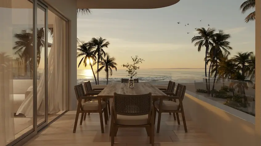 Terraza en Mar Bello en San Benito Yucatán