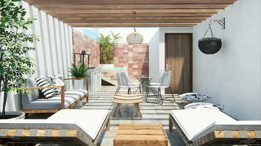 Una Terraza en rooftop Via 55 Playa del Carmen