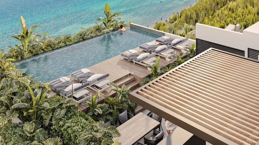 Vusta aerea alberca en Nikki Ocean Playa del Carmen