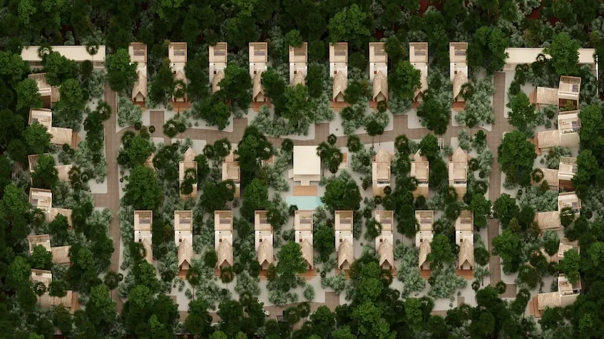 Vista area en Mayakana Residences Bacalar