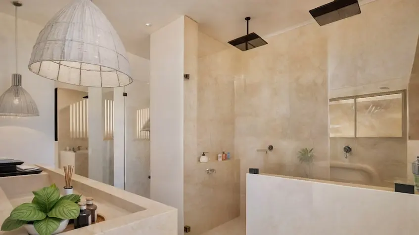 Interior baño Casa Ciudad Mayakoba Playa del Carmen