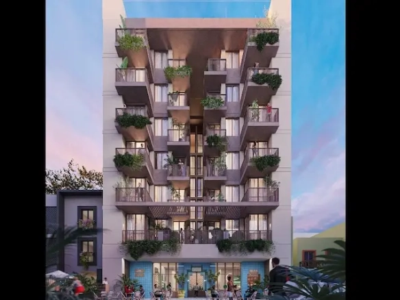 Fachada frontal Casa Arca Playa del Carmen