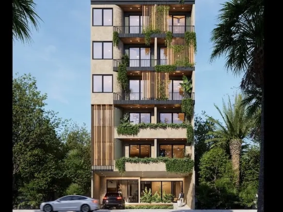 Fachada frontal en Lua 3030 Playa del Carmen