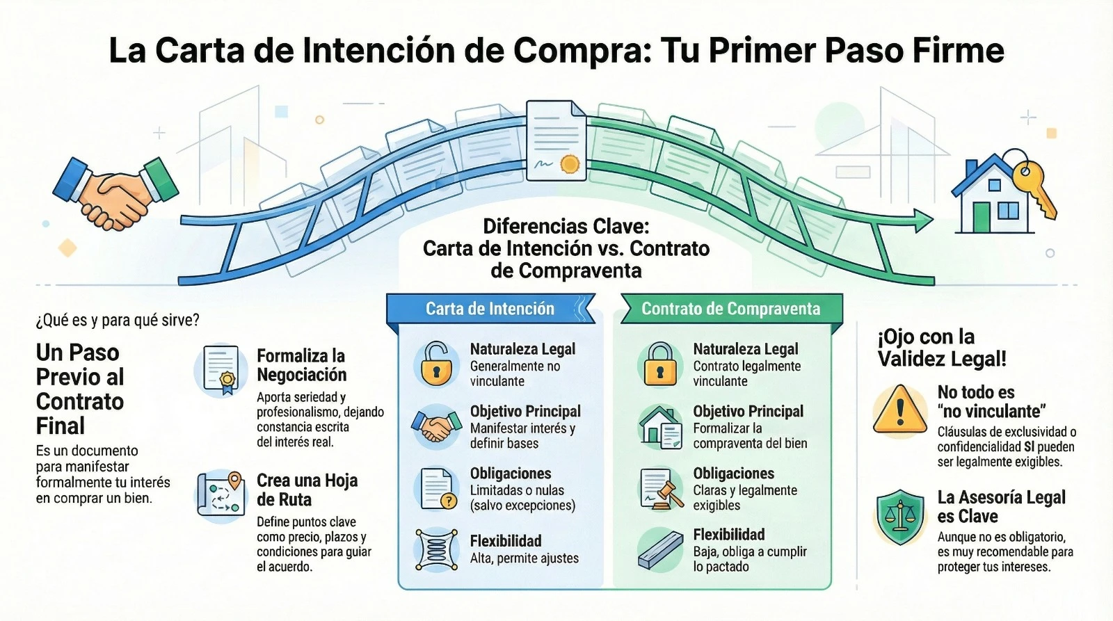 Diferencias clave: Carta de Intención vs. Contrato de Compraventa