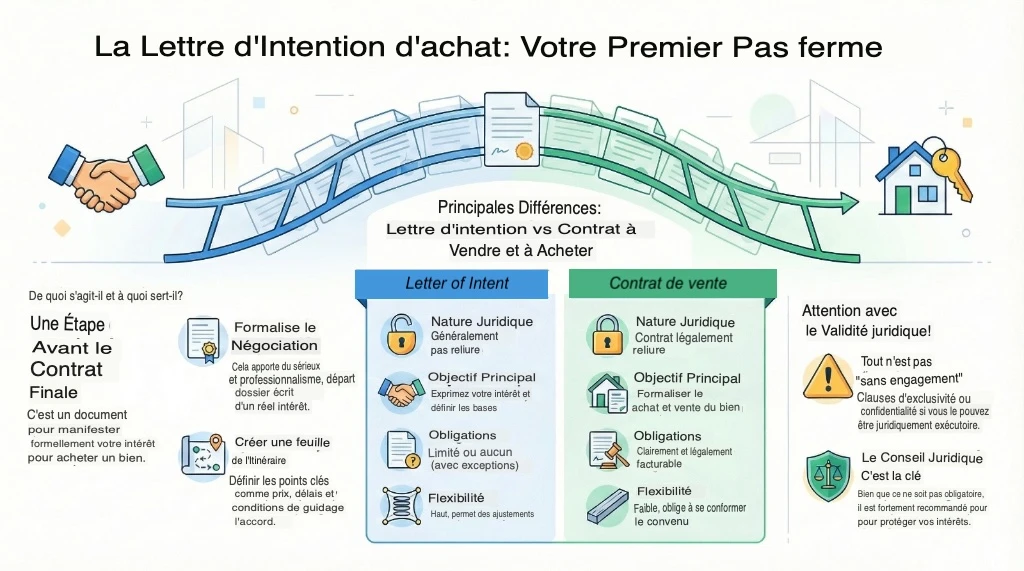Différences clés : Lettre d’Intention vs Contrat de Vente