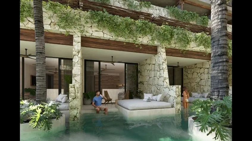 Alberca habitacion grand aston alquimia tulum