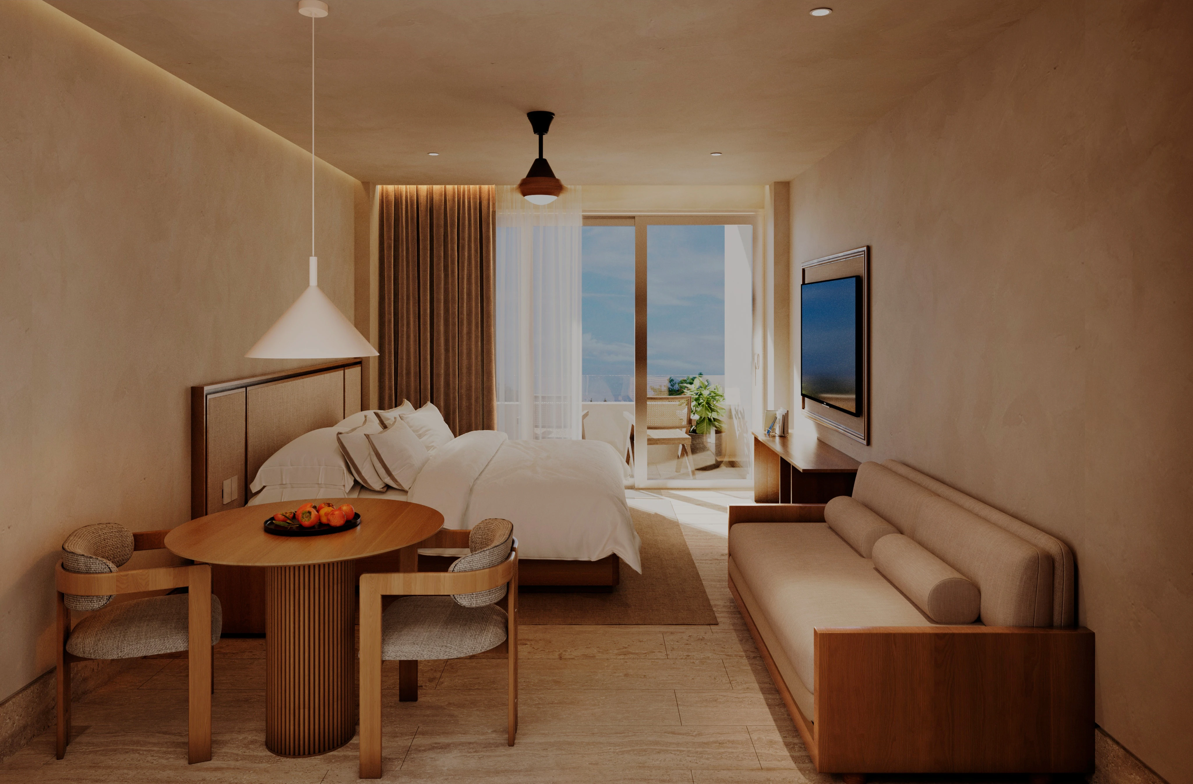 Estudio interior en Athalia Condos Playa del Carmen