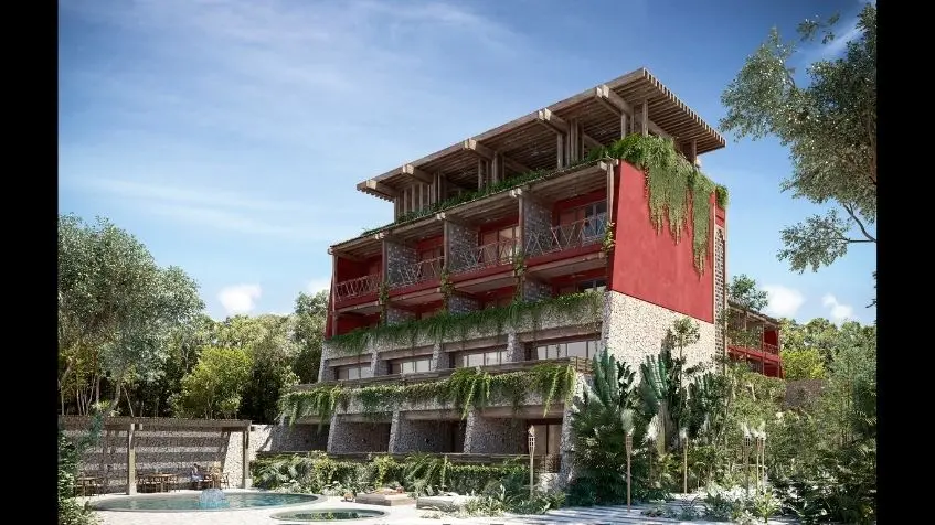 Fachada frontal grand aston alquimia tulum