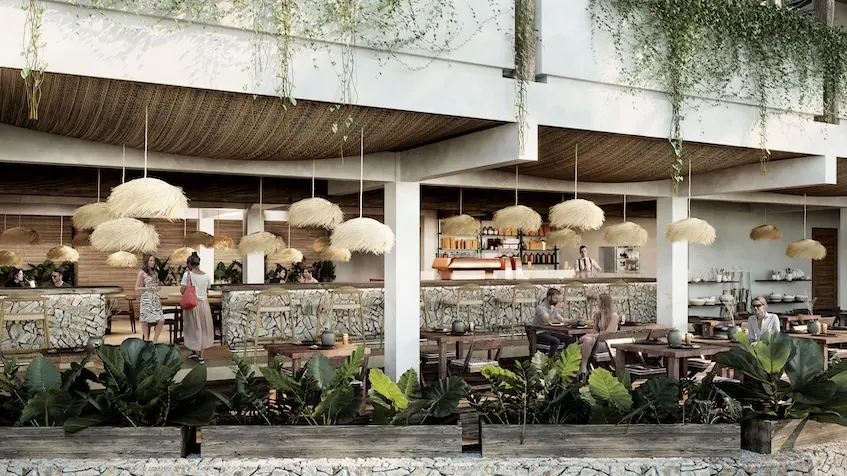 Restaurante entrada grand asron alquimia tulum