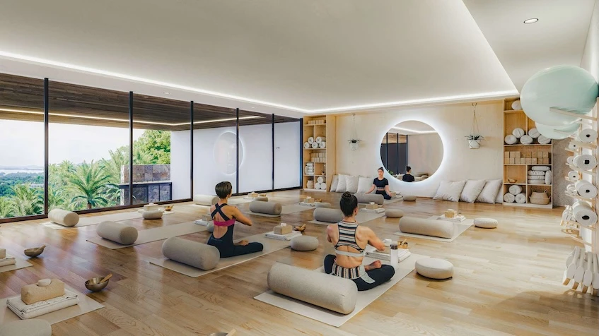 Yoga space at Azurea Marina Residential Cancun