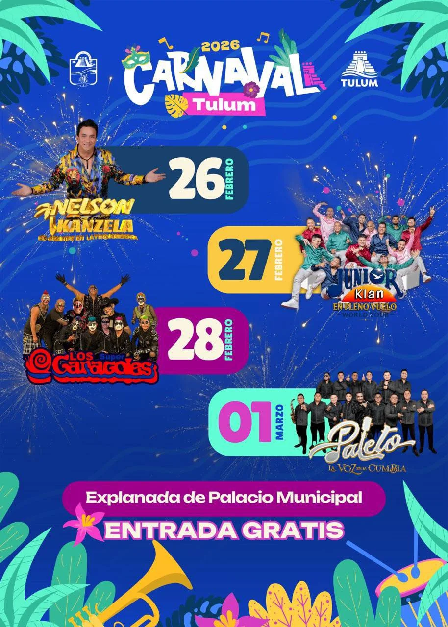 Artistes et concerts du Carnaval de Tulum 2026