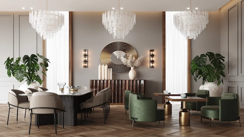 Area de coworking en Bojo Luxury Residences Playa del Carmen