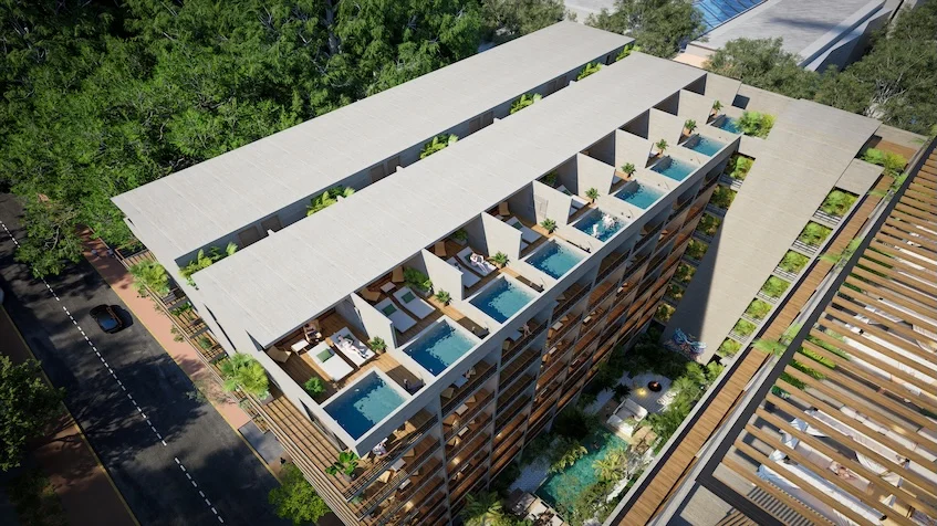 Penthouse vista Bojo Luxury Residences Playa del Carmen