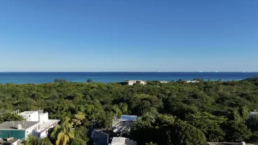 Vue aérienne vue sur la mer à Portofino Playa del Carmen