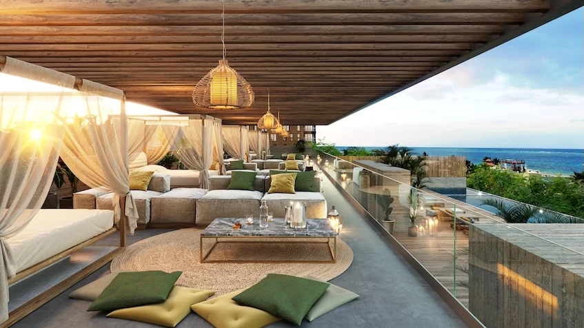 Rooftop Vista mar Bojo Luxury Residences Playa del Carmen