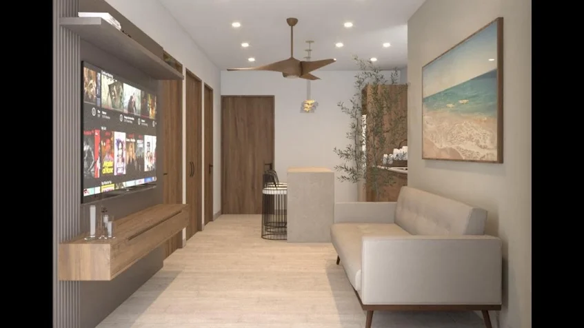 Salon et télévision à Portofino Playa del Carmen