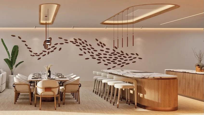 Kitchen lounge at St Regis Costa Mujeres Cancun