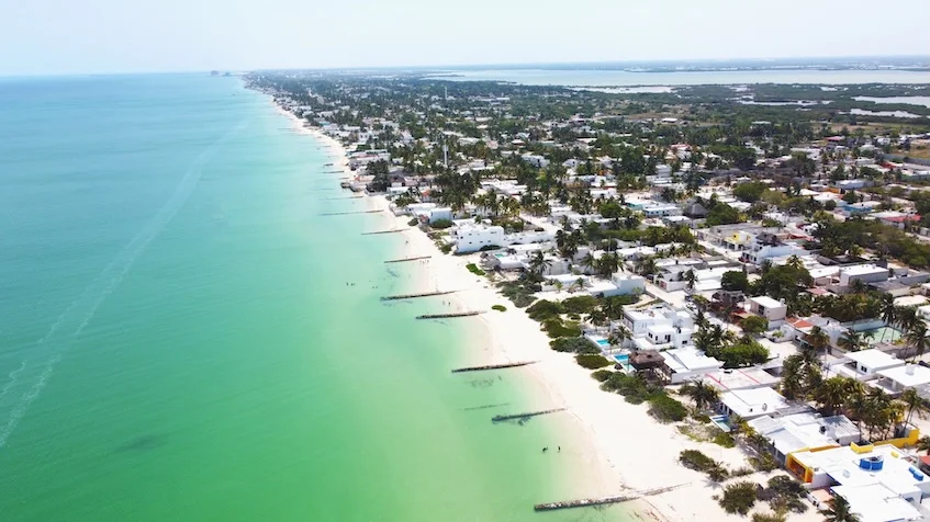 Aerial view of Villas Kikal Chelem Yucatán