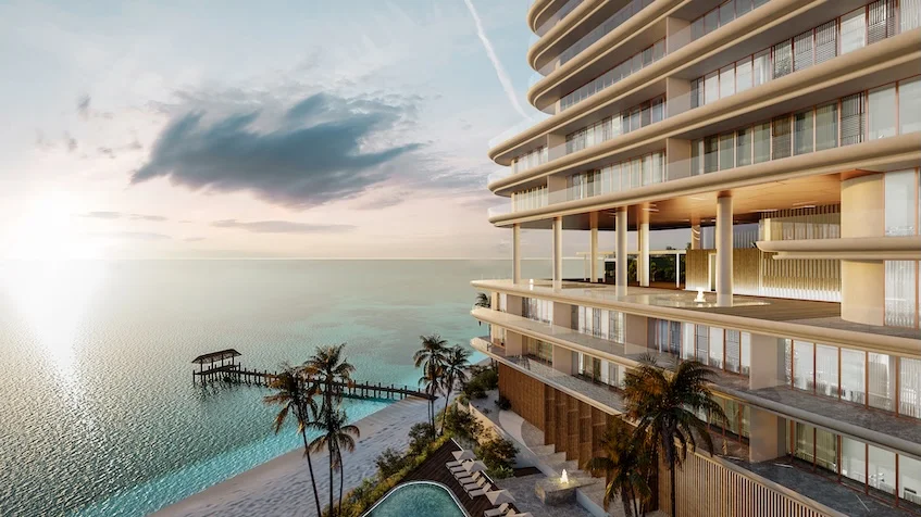 Aerial view of St Regis Costa Mujeres Cancun apartments