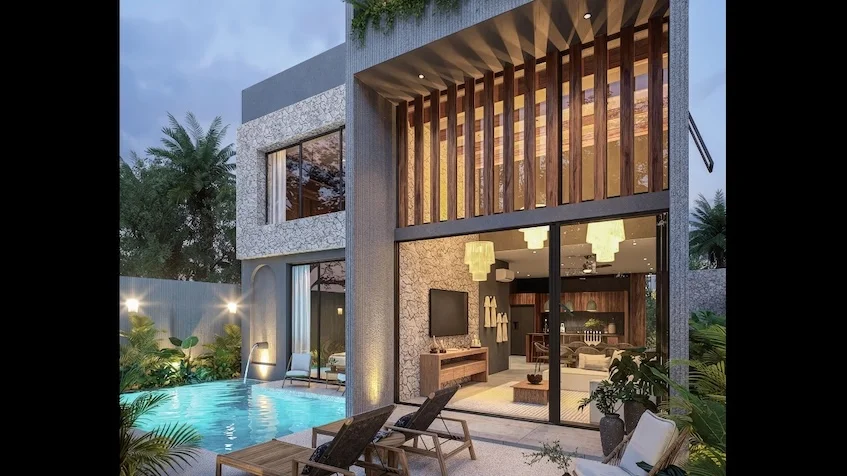 Alberca en Nonai Villas Tulum