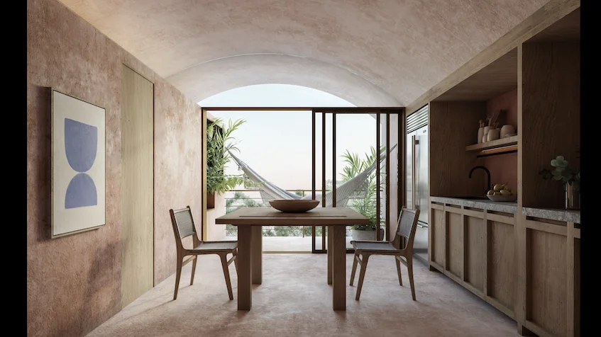 Dining Room at Nalu Sanctuary, Playa del Carmen