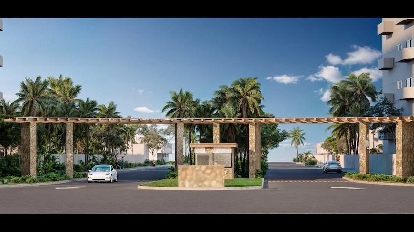 Entrance to Akora Residencial Playa del Carmen
