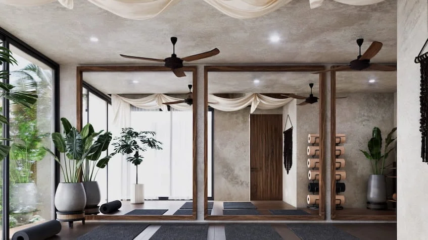 Espacio de Yoga en Yutori Residences Bacalar