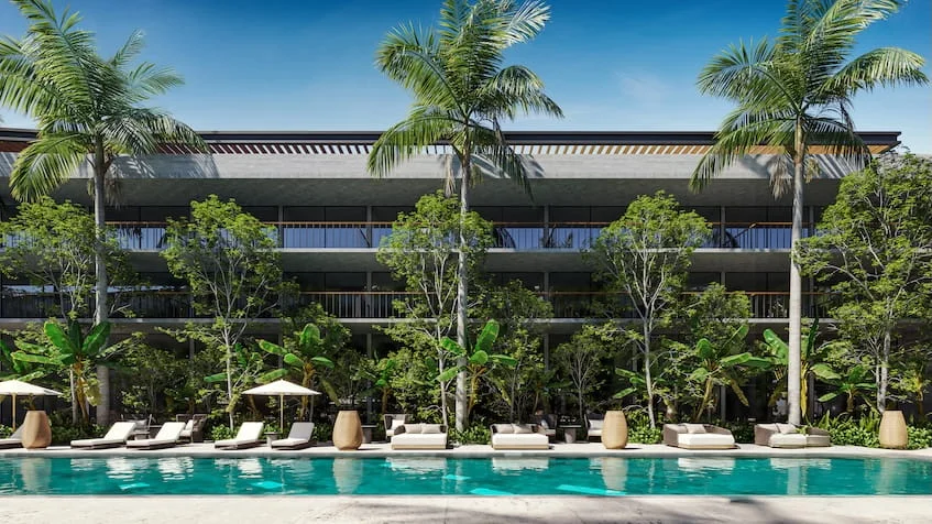 Fachada frontal en Aura by Awa Playa del Carmen