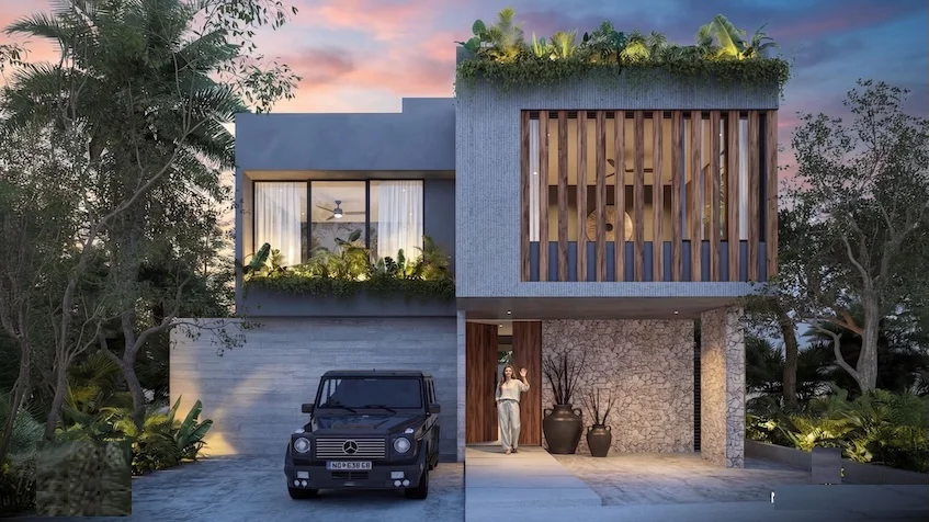 Fachada en Nonai Villas Tulum