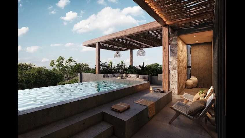 Rooftop Alberca en Villa Amanka Tulum