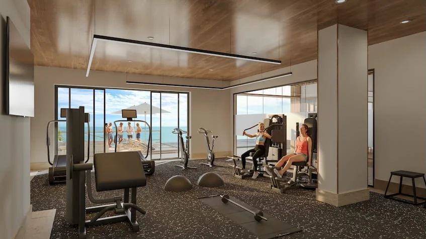 gimnasio-del-mar-puerto-morelos Gimnasio completo en Del Mar BeachFront Condos Puerto Morelos