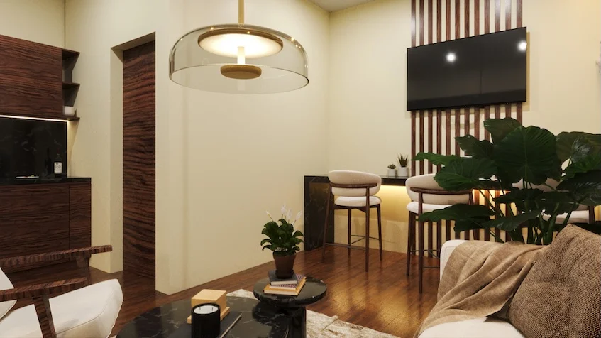 Espace de coworking dans les appartements de luxe Luma à Playa del Carmen