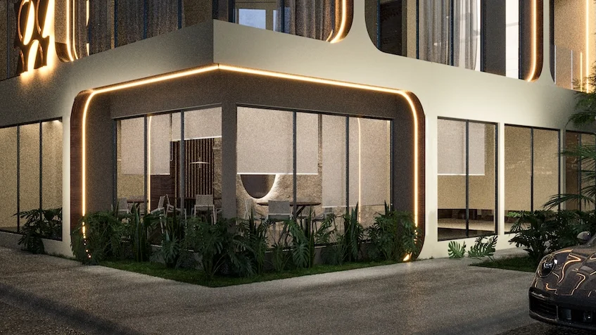 Extérieur des appartements de luxe Luma à Playa del Carmen