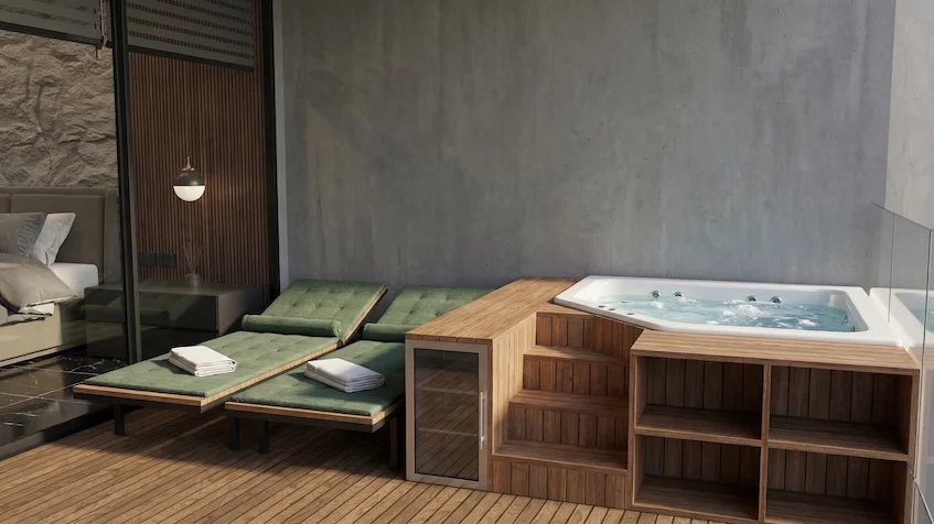 Chambre principale au Luma Luxury Condos à Playa del Carmen
