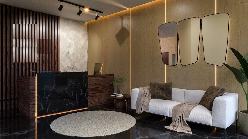 Réception au Luma Luxury Condos à Playa del Carmen