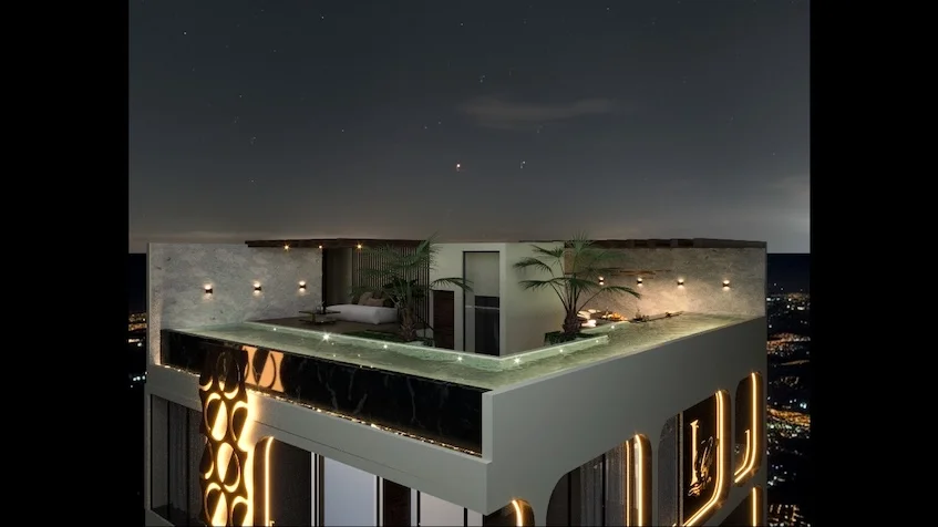 Soirée sur le toit aux appartements de luxe Luma à Playa del Carmen
