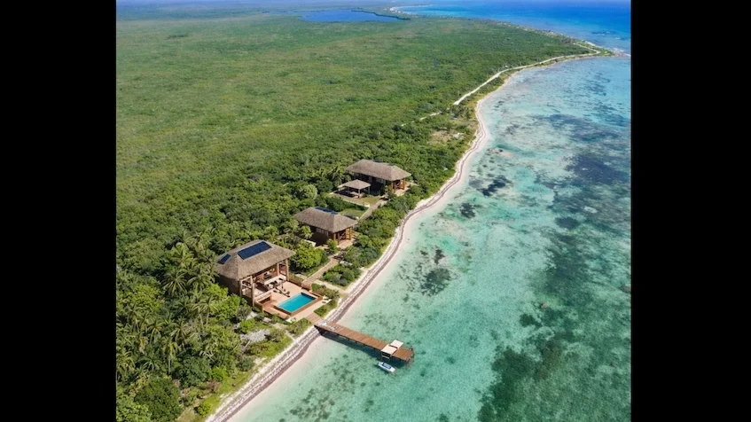 Vista aerea modelo dos en Lotes Jaal Ja Mahahual