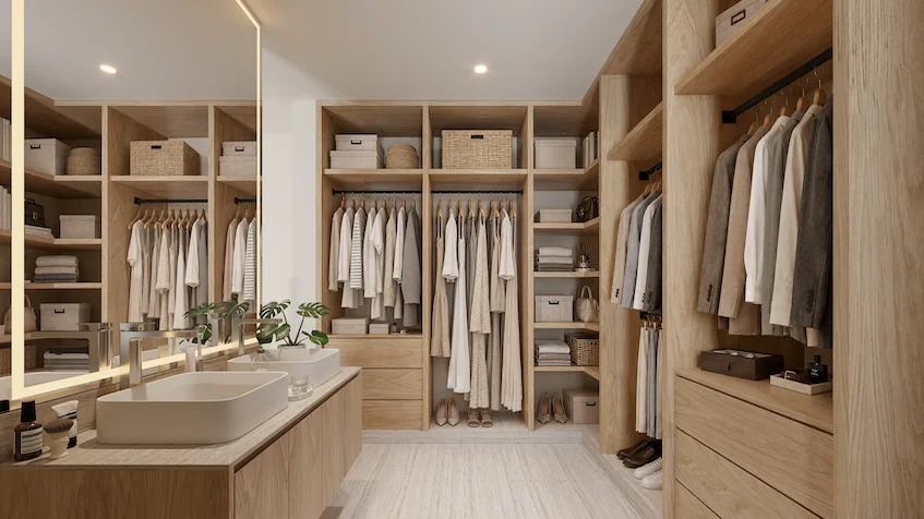 Diseño interior del vestidor